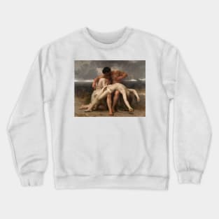 The First Mourning by William-Adolphe Bouguereau Crewneck Sweatshirt